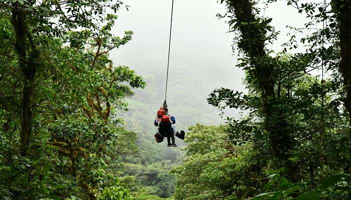 Adrenaline-packed jungle adventure at XtremeZone Getawayz, enjoying canopy zip-lines adventure.