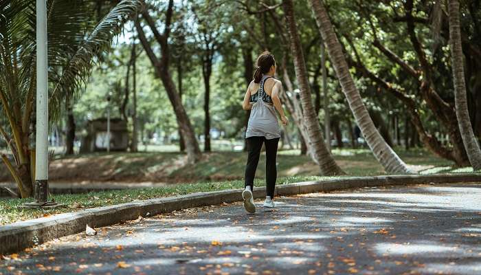 People having a walk at the park