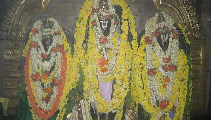 The front view of Kodandarama Temple in Chunchanakatte