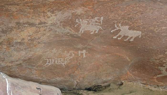 Elephant figures in the Rock Shelters of Bhimbetka