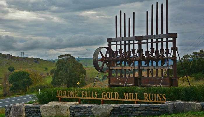 working at the Adelong Falls Gold Mile. 