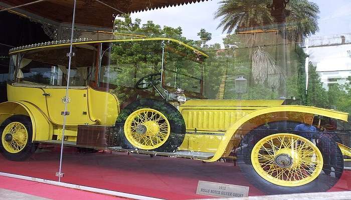 Explore the beautiful car collection at the chowmahalla palace.