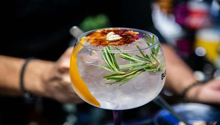 A cocktail drink at table in a cosy restaurant, cafes in hervey bay