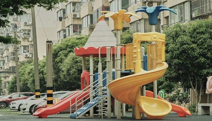 Park with slides at corowa.