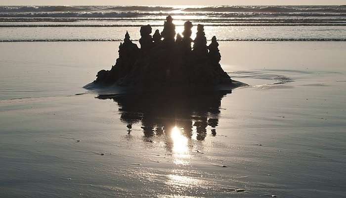 Sandcastle at the beach.