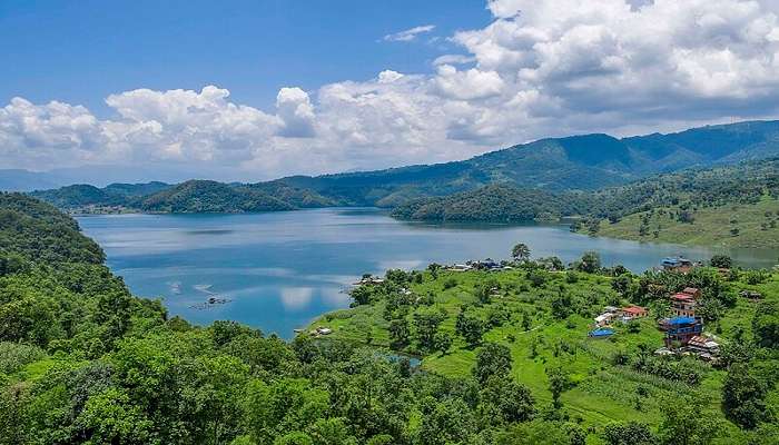 Begnas Lake, a popular tourist attraction near Gupteshwor Mahadev Cave.