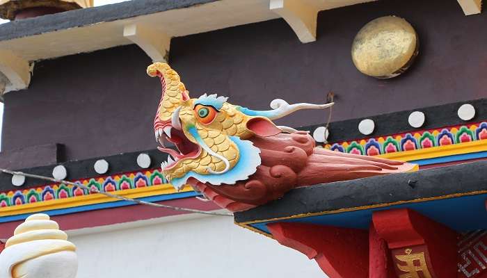 Colorful architecture of Ghoom Monastery Darjeeling.