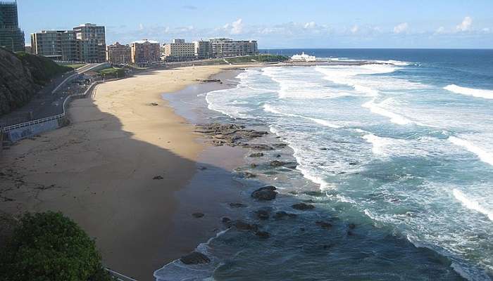 : A beautiful view of Newcastle beach.