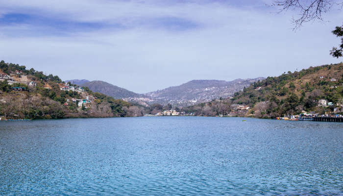 Serene Bhimtal Lake in Nainital Uttarakhand to visit on the route from Delhi To Neem Karoli Baba.