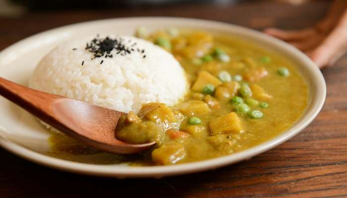 Veg curry served at Black Pepper Food & Drink Roof Top Restaurant, which is one of the best restaurants near Mysore Palace