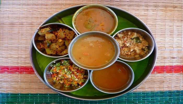 Indian non-veg thali served at Blue Moon Highway Restaurant