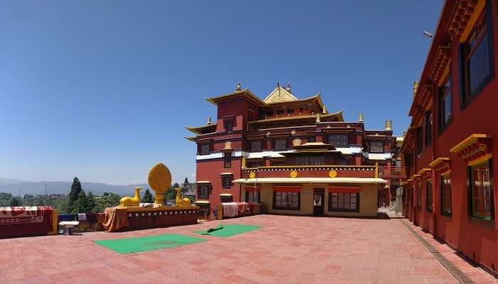 Sunset at Bokar Monastery in Mirik, West Bengal. 