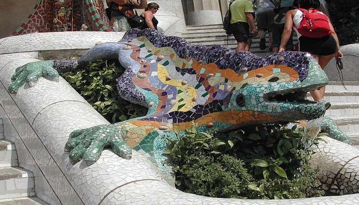 Salamander Statue in Park Güell.