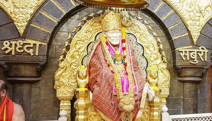 the sai baba deity in Cauvery Sai Dhama