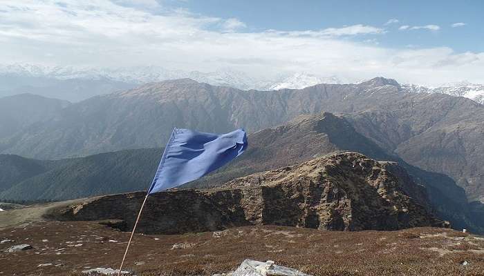 Chandrashila Peak offers stunning views near Chopta Valley Sikkim.