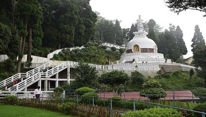 The picturesque Darjeeling Peace Pagoda