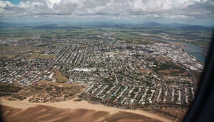 Aerial view over Mackay