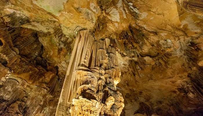 Intricate limestone formations.