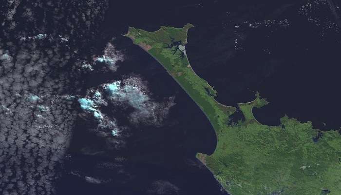 The picturesque 90 Mile Beach that stretches upwards, lining the Kaitaia coast