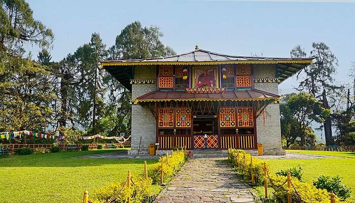 Beautiful Dubdi monastery surrounded by greenery in Yuksom