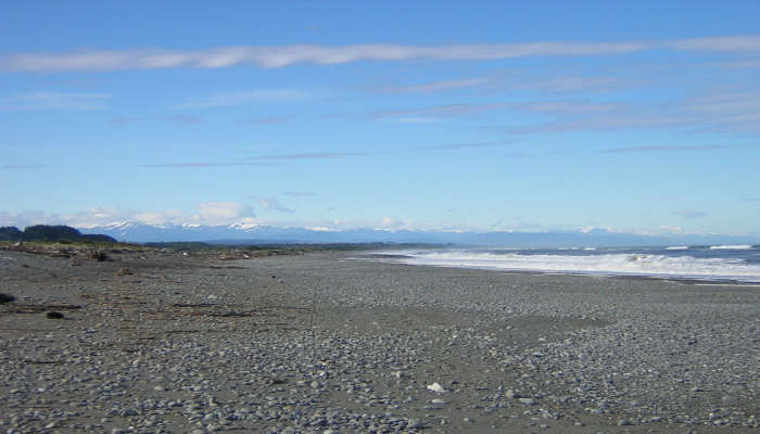 the beautiful and relatively quiet beach in this town