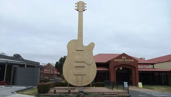 The Big Golden Guitar is one of the most popular tourist spots.