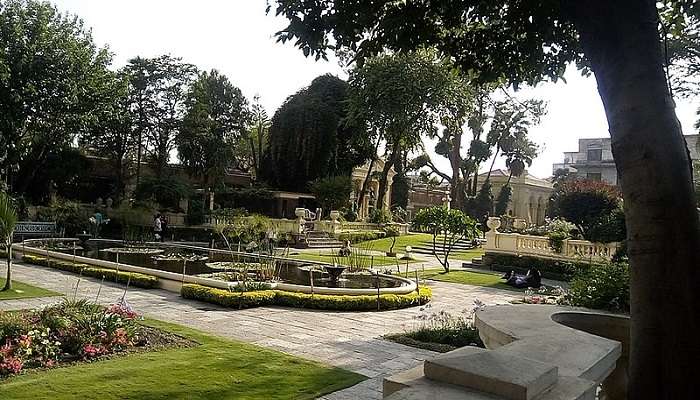 Green amphitheatre of Garden Of Dreams, near Khawalung Monastery.