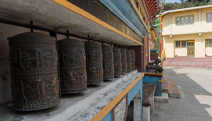 Prayer Wheels at Ghoom Monastery Near the GopalDhara Tea Estate.