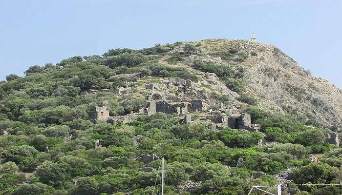 Go to Gemiler Island, one of the best things to do in Fethiye, Turkey