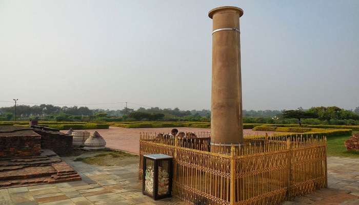 Ashoka Pillar in Lumbini, a symbol of ancient Indian history.