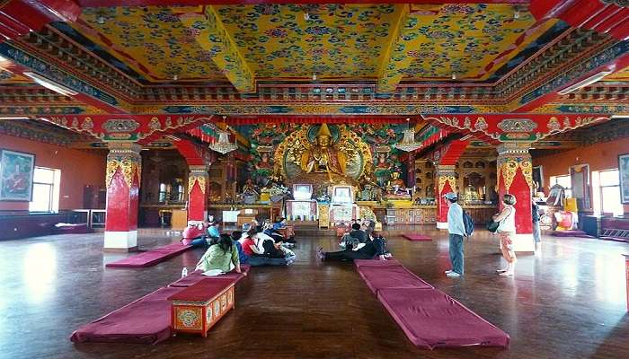 The intricate and traditionally rich architecture of Kopan Monastery