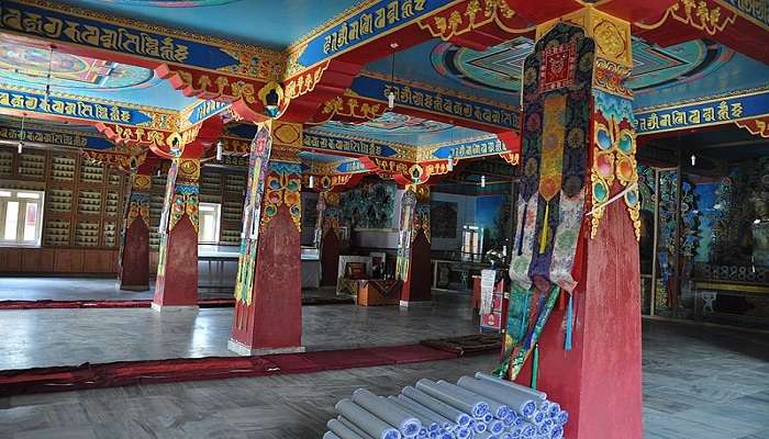 Prayer hall at Kungri Gompa Monastery