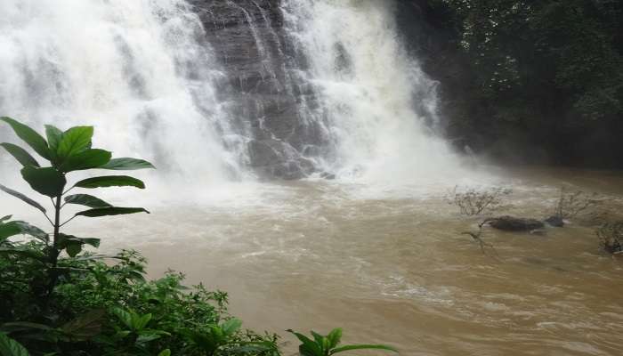 Picturesque view of a waterfall