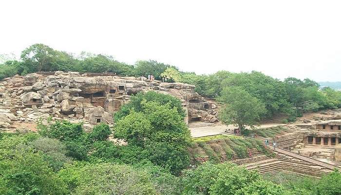 The intriguing Khandagiri Caves located near the famous Udayagiri