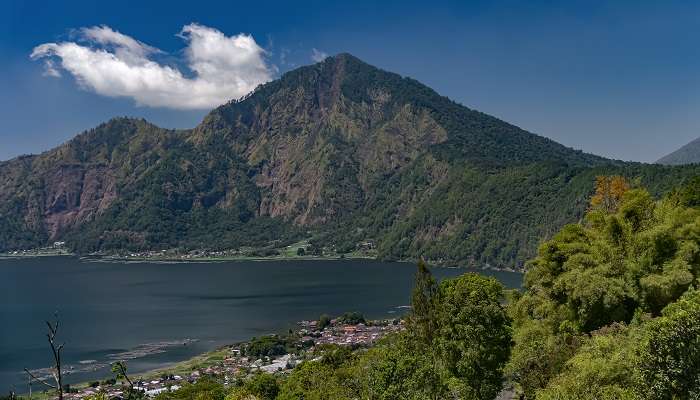 Kintamani village view from top of Gunung Abang