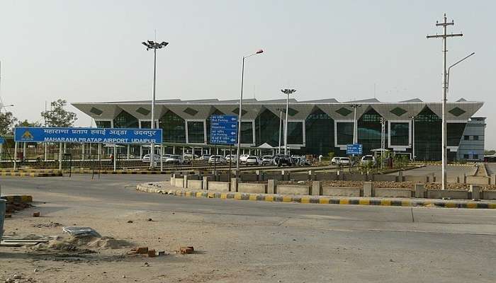 The terminal of the airport at Udaipur