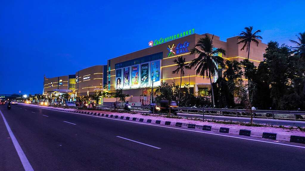 Outside the LuLu Mall in Kochi