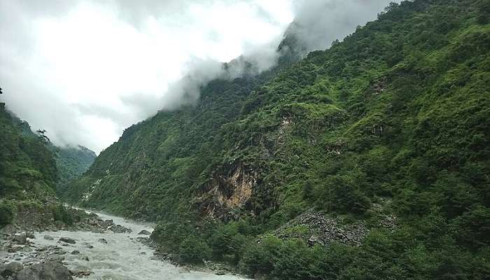 Teesta River view from Mangan Sikkim.