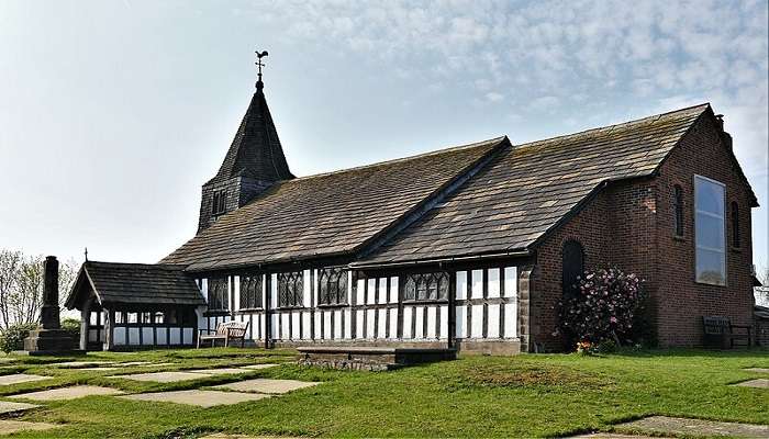 Beautiful view of St. James and St. Paul Church in Marton.