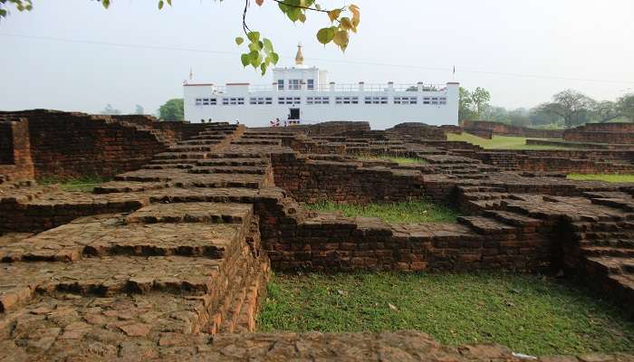 Rooftop of Mandir in Lumbini Nepal.