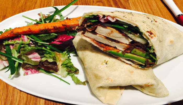 A plate of paneer tikka wrap, Amazing restaurants in Newcastle