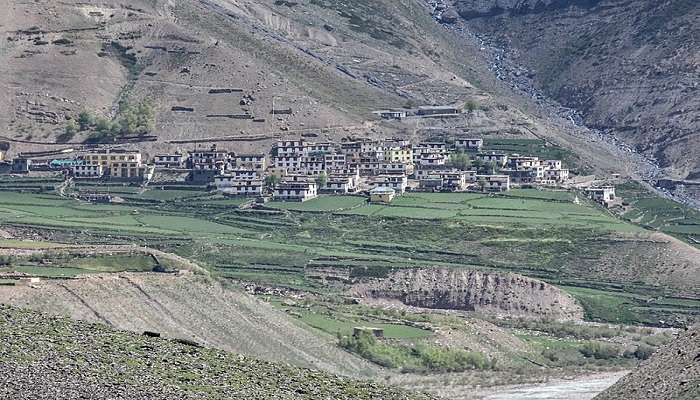 Beautiful view of a mud village