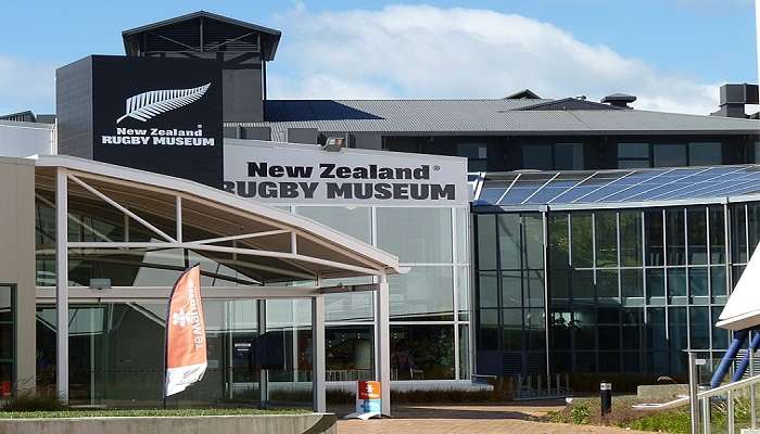 Exterior of the Rugby Museum in New Zealand the best things to do in Palmerston North.