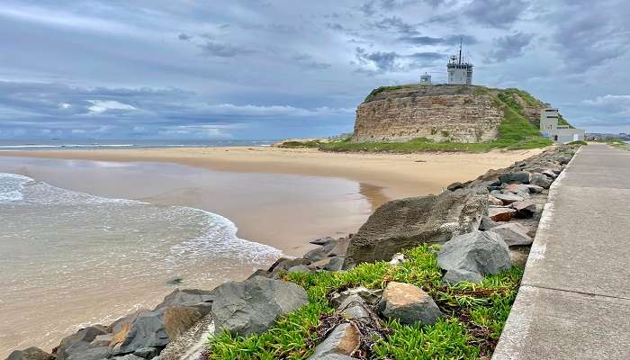 An old image of Nobbys Lighthouse