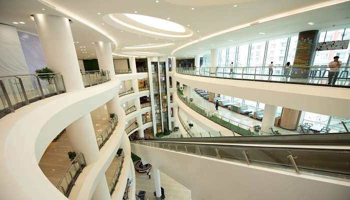 Inside view of Olympia Mall from one of its top floors which is the best Shopping Malls In Phnom Penh.