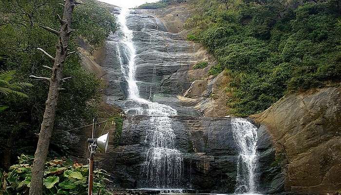 The serene view of Cascade Falls