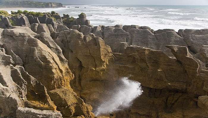 Drone View of Pancake Rocks