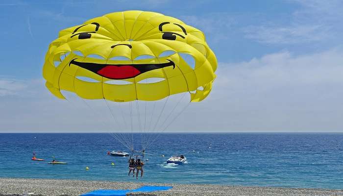 The scenic beauty of parasailing.