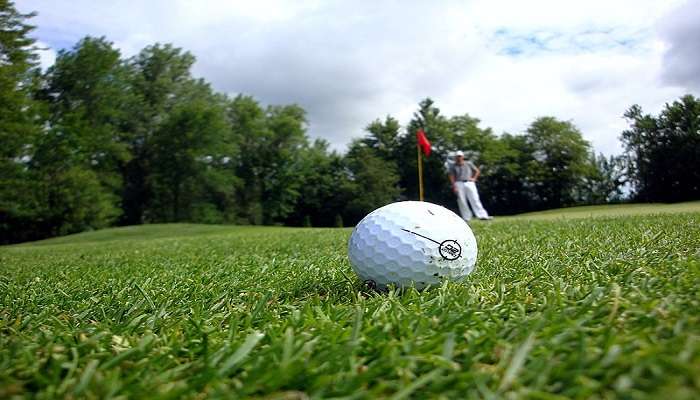 Golf ball and stick at Deolali Camp