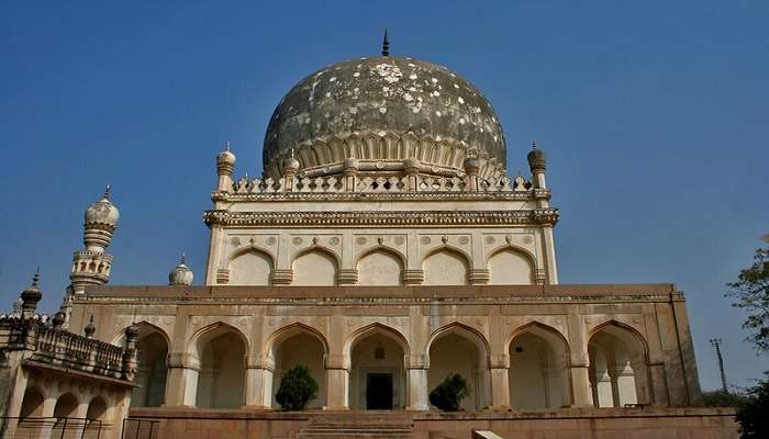 you must visit Qutb Shahi Tombs, near Charminar,